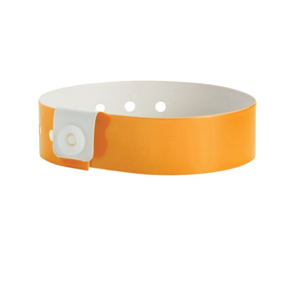 Wristband - Vinyl - Solid 1-1/8" x 10-7/8" Orange